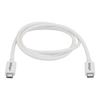 StarTech.com Thunderbolt 3 Kabel - 20Gbit/s - 1m - Weiß - 4K 60Hz - Passiv - Thunderbolt Kabel - USB Typ C Lader - Thunderbolt-Kabel - USB-C (M)