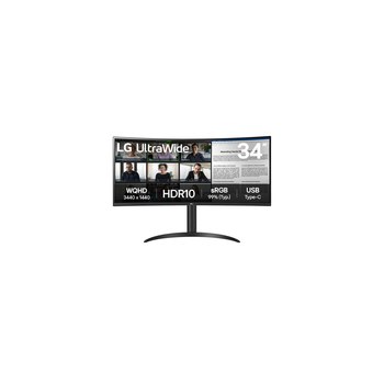 LG 34" 34WR50QK-B Curved UltraWide QHD DP HDMI 21 9 schwar - Flachbildschirm (TFT/LCD) - 86,4 cm