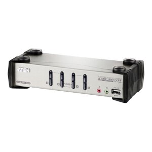ATEN 4-Port USB - PS/2 VGA KVM Switch with Audio &...