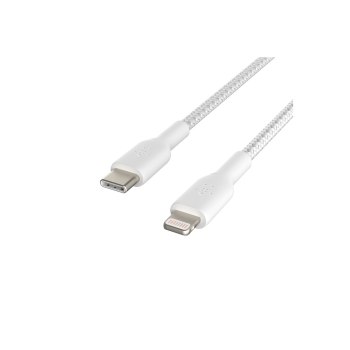 Belkin BOOST CHARGE - Lightning-Kabel - 24 pin USB-C männlich zu Lightning männlich - 1 m - weiß - USB-Stromversorgung (18 W)