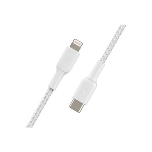 Belkin BOOST CHARGE - Lightning-Kabel - 24 pin USB-C männlich zu Lightning männlich - 1 m - weiß - USB-Stromversorgung (18 W)