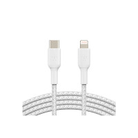 Belkin BOOST CHARGE - Lightning-Kabel - 24 pin USB-C männlich zu Lightning männlich - 1 m - weiß - USB-Stromversorgung (18 W)