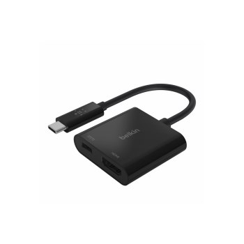 Belkin USB-C to HDMI + Charge Adapter - Videoadapter - 24 pin USB-C männlich zu HDMI, USB-C (nur Spannung)