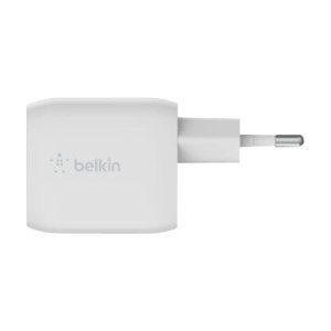 Belkin BoostCharge Pro GaN - Alimentatore - Tecnologia PPS e GaN - 45 Watt - Ricarica rapida, PD 3.0 - 2 porte di uscita (2 x USB-C)