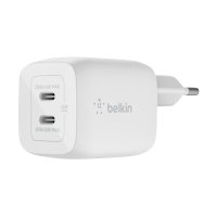 Belkin BoostCharge Pro GaN - Alimentatore - Tecnologia PPS e GaN - 45 Watt - Ricarica rapida, PD 3.0 - 2 porte di uscita (2 x USB-C)