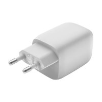 Belkin BoostCharge Pro GaN - Netzteil - PPS- und GaN-Technologie - 65 Watt - Fast Charge, PD 3.0 - 2 Ausgabeanschlussstellen (2 x USB-C)