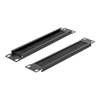 Delock Cable Management Brush Strip - Rack-Bürstenleiste - Schwarz - 1U - 25.4 cm (10″)