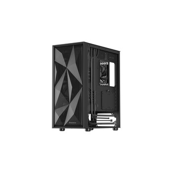 natec case Diaxid 605F with viewing window black - midi/minitower - ATX