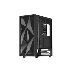 natec case Diaxid 605F with viewing window black - midi/minitower - ATX