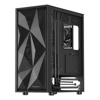 natec case Diaxid 605F with viewing window black - midi/minitower - ATX