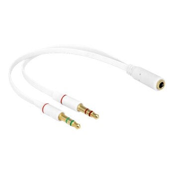 Delock Headsetadapter - mini-phone stereo 3.5 mm männlich zu 4-poliger Mini-Stecker weiblich