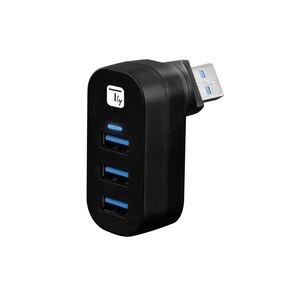 Techly 180° Drehbarer Hub 3*USB 3.0 mit Kabel