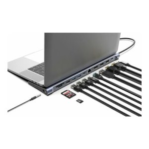 Manhattan 12-in-1 - Dockingstation - USB-C 3.2 Gen 1