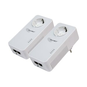 ALLNET Powerline 1200Mbit 2er Bundle Bridge RJ45...