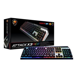 Compucase Cougar Attack X3 RGB - Tastatur - hintergrundbeleuchtet