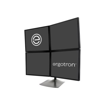 Ergotron DS100 Quad-Monitor Desk Stand - Aufstellung - für 4 LCD-Anzeigen - Aluminium, Stahl - Schwarz - Bildschirmgröße: bis zu 61 cm (bis zu 24 Zoll)