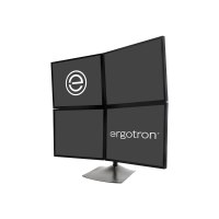 Ergotron DS100 Quad-Monitor Desk Stand - Aufstellung - für 4 LCD-Anzeigen - Aluminium, Stahl - Schwarz - Bildschirmgröße: bis zu 61 cm (bis zu 24 Zoll)