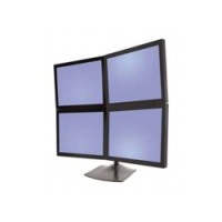 Ergotron DS100 Quad-Monitor Desk Stand - Aufstellung - für 4 LCD-Anzeigen - Aluminium, Stahl - Schwarz - Bildschirmgröße: bis zu 61 cm (bis zu 24 Zoll)