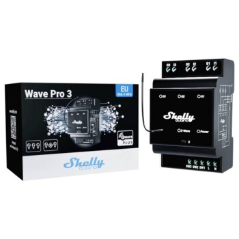 Shelly · Hutschiene·″″Wave Pro 3″″· Relais· max. 48 A· 3 Phasen· 3x 16A·