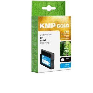 KMP Gold Patrone HP 963XL 3JA27AE cyan 2000 S....