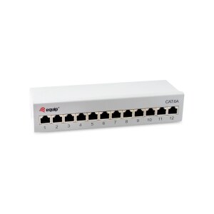 Equip Patchpanel 12x RJ45 Cat6A FTP 1HE Premium hellgrau...