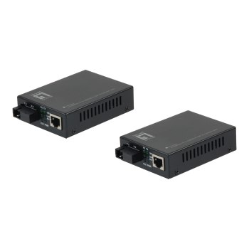 LevelOne FVT-2202 - Convertitore di media - 100Mb LAN - 10Base-T, 100Base-FX, 100Base-TX - RJ-45 / SC modalità singola - fino a 20 km - 1550 nm / 1310 nm (confezione da 2)