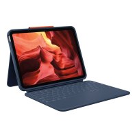 Logitech Rugged Combo 4 - Tastatur und Foliohülle - Apple Smart connector - Classic Blue - für Apple 10.9-inch iPad (10. Generation)