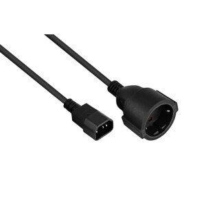 kabelmeister Netzkabel C14 an Schutzkontakt-Buchseschw. -...