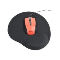 Gembird MP-GEL-BLACK - Mousepad with Wrist Cushion