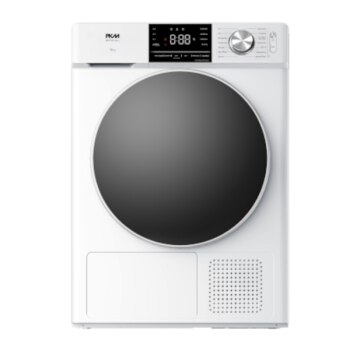 PKM WPT10-14A++, indipendente, caricamento frontale, pompa di calore, bianco, manopola, nero