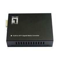 LevelOne GVT-2015 10/100/1000T>RJ45 to SFP 60W Converter - 0.1 Gbps