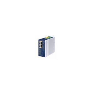 Planet IP30 Industrial L2/L4 8-Port 10/100/1000T 802.3bt...