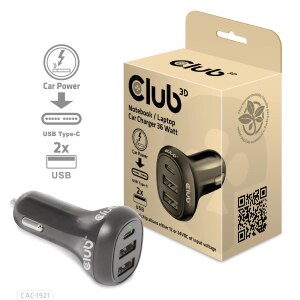 Club 3D CAC-1921 - Auto-Netzteil - 12 - 24 V