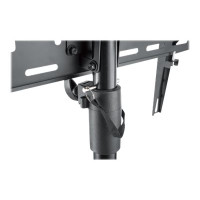 Manhattan TV & Monitor Mount, Tripod Floor Stand, 1 screen, Screen Sizes: 37-65", Black, VESA 200x200 to 600x400mm, Max 35kg, LFD, Lifetime Warranty - Aufstellung - Stativ - für Flachbildschirm - Kunststoff, Stahl - Schwarz - Bildschirmgröße: 94-177.8 cm