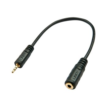 Lindy 35698 cavo audio 0,2 m 2.5mm 3.5mm Nero