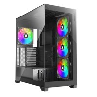 Xilence Gehäuse Gleam Schwarz XG171 - Midi/Minitower - ATX