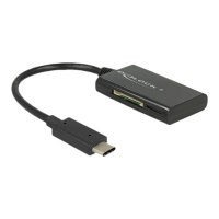 Delock USB 3.1 Gen 1 Card Reader USB Type-C male 4 Slots - Kartenleser - All-in-one (MMC, SD, miniSD, RS-MMC, TransFlash, MMCmobile, microSD, MMCmicro, SDHC, miniSDHC, microSDHC, SDXC, microSDXC, SDHC UHS-I, microSDHC UHS-I)