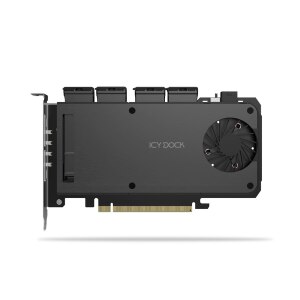 Icy Dock Adapter 4 x M.2 NVMe SSD Mobile Rack Card -...