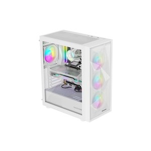 natec case Diaxid 605 ARGB with window white - midi/minitower - ATX