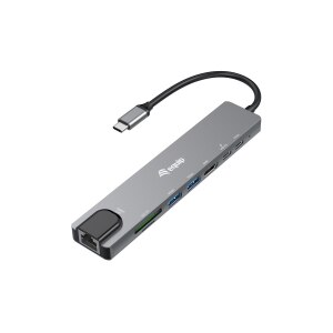 Equip USB-C Adapter HDMI GbE 3xUSB3.2 Gen1 SD/TF PD 100W