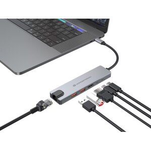 Conceptronic DONN29G 6-in-1 USB 3.2 Gen 2 Docking...