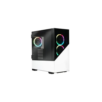 Enermax PC Case K8 RGB Tempered Glass Mid-Tower ATX White - Tower - ATX