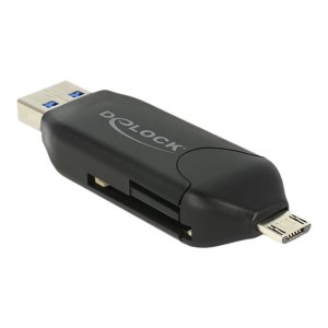 Delock Micro USB OTG Card Reader + USB 3.0 A male -...