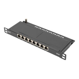 DIGITUS Cat.6A Slim Patch Panel, Shielded, 8-Port