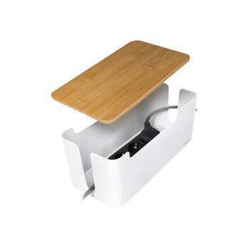LogiLink KAB0075 - Logitech Kabelbox mit Bambus-Deckel