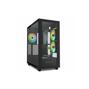 Sharkoon Gehäuse Rebel C60 RGB ATX 2xGlas schwarz - Midi/Minitower - ATX