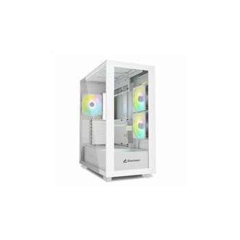 Sharkoon Case Rebel C60 RGB ATX 2xGlass bianco - Midi/Minitower - ATX