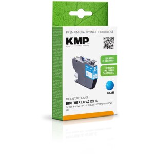 KMP Patrone Brother MFC-J1010DW LC421XLC cyan 500S....