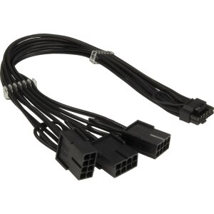 Inter-Tech Adapter GPU-02 12pin auf 3x8pin PCIe 34cm -...