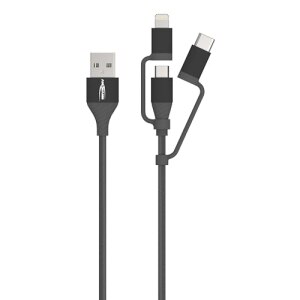Ansmann Daten-/Ladekabel USB 3in1 120cm - Kabel -...